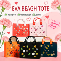 Tas Tote EVA Customizable dengan Tali, Hadiah Hari Ibu untuk Ibu Mama, Tas Cetak Logo DIY, Tas Kantor Kerja Wanita, Dapat Digunakan Kembali, Grosir