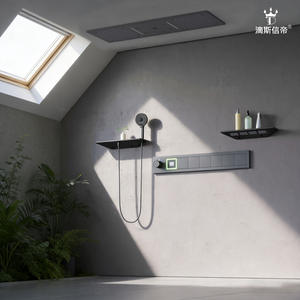 Ensemble de douche encastré Dipsi Emperor Music Infused, tête de douche rectangulaire, 7 couleurs LED, acier inoxydable, pour salle de bain - Product Image 4