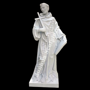 <span class=keywords><strong>Escultura</strong></span> clásica Natural <span class=keywords><strong>de</strong></span> mármol blanco <span class=keywords><strong>de</strong></span> St Francis estatua - Product Image 1