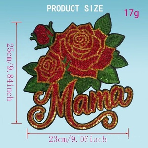 Vente en gros usine – Nouveauté 2026 : Patch brodé <span class=keywords><strong>MAMA</strong></span> à sequins, thermocollant, pour la Fête des Mères, idéal pour sweat-shirt - Product Image 5