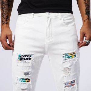 Pantalones vaqueros rotos para <span class=keywords><strong>hombre</strong></span>, pantalones casuales de mezclilla fina, pantalones clásicos de <span class=keywords><strong>vaquero</strong></span>, pantalones de jogging para <span class=keywords><strong>hombre</strong></span> joven - Product Image 4