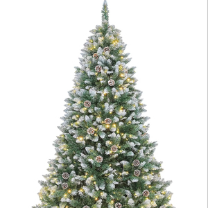 Pre-thắp sáng nhân tạo cảm thấy thực sự cao cấp PE PVC Cây giáng sinh đồ trang trí nhân tạo thông nón - Product Image 2