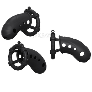 Ultimo Design in Silicone di SEXBAY, Abbinabile a Gabbia di Castità, Gabbia per Pene Maschile con Lucchetto in Metallo in Diverse Misure per Pelle Morbida - Product Image 1
