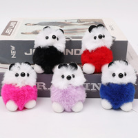 Mini ours en peluche Animal porte-clés jouets jolie fille en peluche moelleux pompon fourrure raton laveur Pom Pom fourrure porte-clés sac à dos sac pendentif à breloque