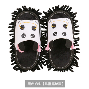 De algodón de invierno cálido suave verde fregona de limpieza zapatillas de microfibra flip flops - Product Image 6