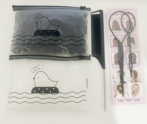 5ชิ้น/เซ็ตหวีหางหนูยางมัดผมหางม้าผู้สร้างโค่นหางม้าถักเปียผู้ผลิตผมห่วงพลาสติกอุปกรณ์จัดแต่งทรงผม DIY - Product Image 3