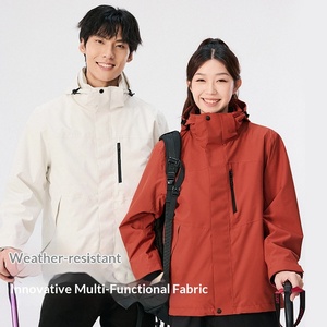 Chaqueta con Capucha para Hombre 	 Conjunto de dos piezas para <span class=keywords><strong>mujer</strong></span> con forro polar desmontable, impermeable, transpirable, sólido, para las cuatro estaciones - Product Image 4