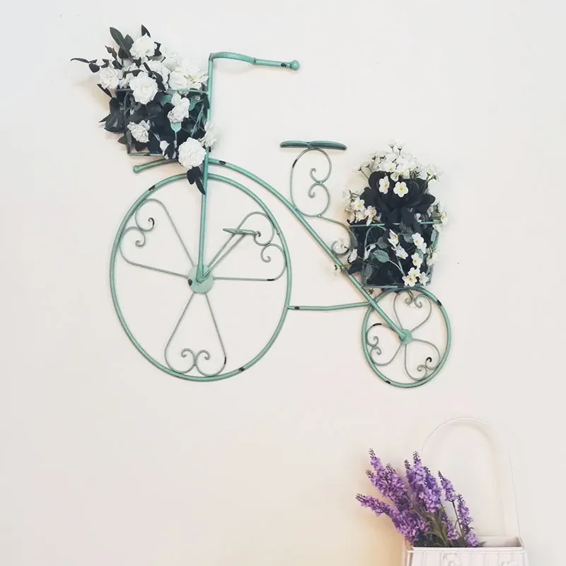 2024 ขายร้อนCreativeยุโรปสไตล์จักรยานดอกไม้ขาตั้งWrought Ironyระเบียงลานชั้นขาตั้งดอกไม้Propsตกแต่งสวน