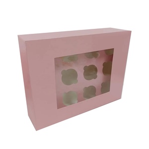 Boîte d'emballage <span class=keywords><strong>de</strong></span> dessert en mousse écologique Boîte <span class=keywords><strong>de</strong></span> papier pour pouding sucré Mini boîte d'emballage <span class=keywords><strong>de</strong></span> gâteau avec fenêtre en PVC - Product Image 3