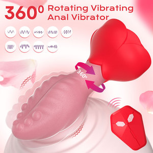 Vibrateur <span class=keywords><strong>anal</strong></span> rose en silicone, design monstre, rotation 360°, 9 modes de vibration, application mobile, 5 modes, recharge magnétique, <span class=keywords><strong>plug</strong></span> <span class=keywords><strong>anal</strong></span> - Product Image 1