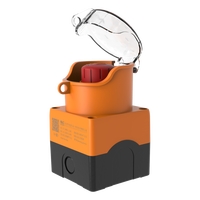 Bouton d'arrêt d'urgence TEO2-4C à tête champignon IP65, bouton-poussoir de sécurité industriel à réinitialisation rotative