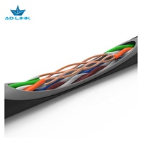 Cable UTP Cat5e sin blindaje para interiores/exteriores, 305m, conductor OFC, revestimiento de PE+PVC, gris/negro, -40C~+70C, 4 pares, 8 núcleos, en bobina de madera