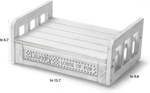Lavanderia 202407 Chic <span class=keywords><strong>porta</strong></span> detersivo in legno Organizer per lavanderia a parete supporto in legno per detersivo liquido per bucato - Product Image 6