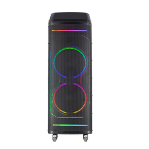 2025 nuovo portatile 100W doppio 10 pollici Party TWS Speaker con luce RGB in legno <span class=keywords><strong>per</strong></span> esterni Trolley <span class=keywords><strong>ruote</strong></span> altoparlante <span class=keywords><strong>per</strong></span> feste - Product Image 2