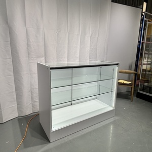HIKUYA Fabrieks Prijs Volledig Glazen Displaykast Kassa met Gehard Glas & MDF Wit Eco-vriendelijk Modern Design - Product Image 6