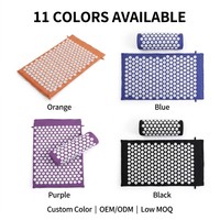 Tapis d'acupression pour soulager les douleurs du dos et du cou, relaxation musculaire, yoga, thérapie par acupuncture, avec sac de transport, outil de bien-être à domicile