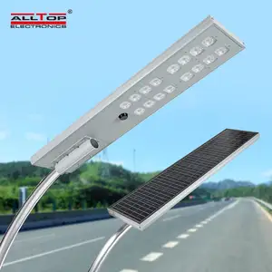 ALLTOP नई डिजाइन उच्च तकनीक सौर ऊर्जा चार्ज सभी में एक एकीकृत सौर स्ट्रीट लाइट का नेतृत्व किया