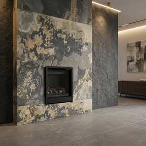 Revêtement mural flexible en pierre de schiste noir naturel, fin et durable, écologique, fabriqué en Inde, pour salle de bain, style moderne Triton Stones. - Product Image 3