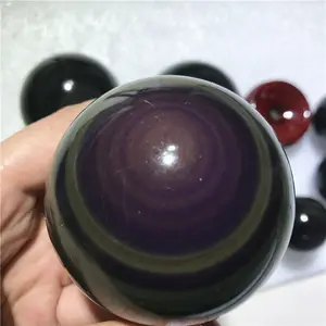 Bán Buôn Chất Lượng Cao Tinh Thể Tự Nhiên Cầu Vồng Đẹp Obsidian Sphere/Bóng