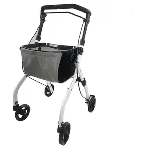 Factory Wholesale Lightweight Aluminum Indoor Walker For Old People Rollator With Dinner Pad