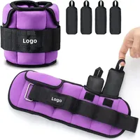 Poids de cheville ajustables en nylon et néoprène avec logo personnalisé pour femmes et hommes – Modulables, robustes, antidérapants, pour entraînement professionnel