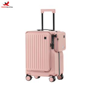 Front-Opening Trolley Case Large Capacity Travel Suitcase Carry-on Double-Opening Password <b>Lock</b> Luggage RTS Bulk Mixed Order - Product Image 1