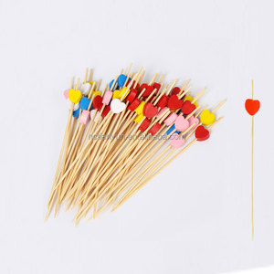 4.75 inch trái cây dùng một lần thanh ưa thích Cocktail Tăm Xỉa Răng màu sắc tự nhiên tre Vòng xiên - Product Image 6