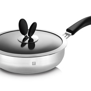 Juego de utensilios de cocina Dual-Right People, sartén de 24 cm, sartén profunda con tapa, apta para horno, de acero inoxidable duradero - Product Image 3