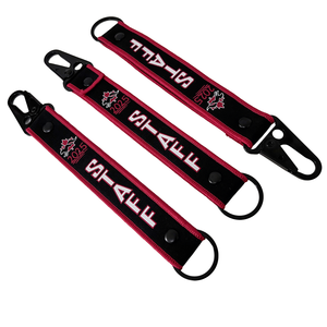 Cá Nhân Sang Trọng Phụ Kiện Xe Hơi Móc Chìa Khóa Dây Đeo Cổ Tay Xe Máy Key Jet Tag Tùy Chỉnh Carabiner Dệt Vải <span class=keywords><strong>Keychain</strong></span> - Product Image 6