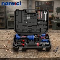 Ensemble d'outils électriques sans balais 2-en-1 de haute qualité OEM/ODM, perceuse à percussion multifonction sans fil à batterie lithium pour usage domestique, garantie 3 ans