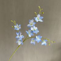 Bunga Anggrek Phalaenopsis Buatan HGA Wholesale, Latar Belakang Anggrek Palsu untuk Buket Pernikahan dan Dekorasi Meja Pesta