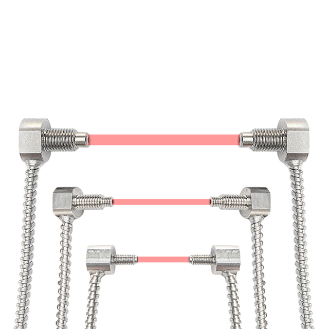 Jingjiake right angle beam high-temperature resistant glass fiber optic switch sensor M3/M4/M6 probe
