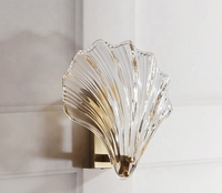 Lampe de salle de bain en cristal, décoration d'intérieur, lampe murale de chevet en cuivre montée en coin