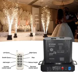 SP 1300W DMX Double Head Rotating Spark Machine not hurtful 360 Rotation Fireworks Cold Spark Machine for Wedding Party disco dj