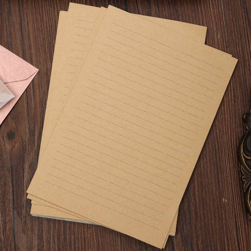 Yellow A5 dotted-line letter paper (8 sheets)