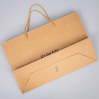 Sac de shopping en papier kraft imprimé sur mesure avec poignée en corde, sac de shopping en papier cadeau recyclable