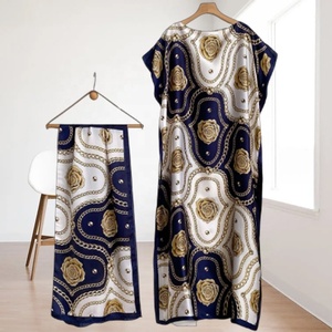 Abiti Musulmani da Donna all'Ingrosso, Caftani e Abaya in Seta, Abbigliamento Africano Etnico, Caftani Lunghi Stampati Taglie Forti - Product Image 6