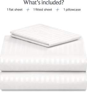 킹 사이즈 시트 세트 4 개 높은 실 수 럭셔리 5 별 호텔 자수 침대 시트 긴 스테이플 면 침구 세트 - Product Image 6