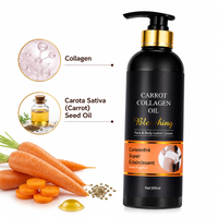 Lotion Corporelle Blanchissante et Hydratante à l'Huile de Carotte, au Collagène et à l'Acide Hyaluronique 500ml, Marque Privée OEM ODM, Effet Blanchissant Permanent
