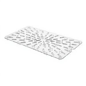 Plaque d'égouttage Gastronorm 1/1 en polycarbonate transparent de très haute qualité pour la vaisselle commerciale dans les restaurants - Product Image 1
