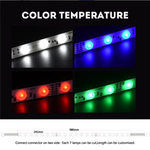 Bande LED rectangulaire ADLED, pleine couleur RGBW, 160 degrés, 28 LED/m, SMD5050, DC24V, 12W, haute luminosité, contrôle de gradation, modèle - Product Image 4