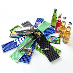 Logo de tapis de bière de coureur de barre d'OEM imprimant la conception libre drôle de tapis de flaque de PVC - Product Image 6