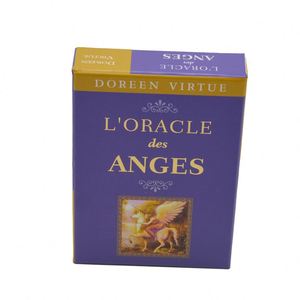 Doreen Virtue L'Oracle Des Anges Tarot Card Deck Guidebook Eco-Friendly Forestry Practices Purple <b>Box</b> Gold Foil Stamping - Product Image 3