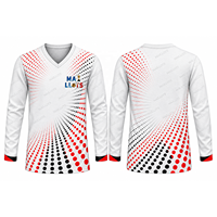 Maillot de football à manches longues pour hommes en tissu jacquard avec col en V pour les projets de collectes de fonds d'équipes, commandes d'équipes disponibles