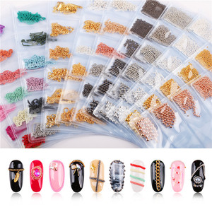 Cadenas Metálicas para <span class=keywords><strong>Uñas</strong></span>, 6 Estilos, Accesorios para Decoración <span class=keywords><strong>de</strong></span> <span class=keywords><strong>Uñas</strong></span> DIY, Adornos 3D <span class=keywords><strong>de</strong></span> Diferentes Tamaños, Suministros para Salón <span class=keywords><strong>de</strong></span> Manicura - Product Image 2