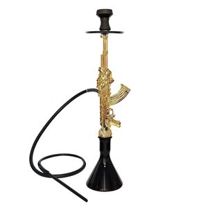 <span class=keywords><strong>Chicha</strong></span> arabe en résine AK 47, forme électro-plaquée, 78 cm, grande taille, <span class=keywords><strong>chicha</strong></span> en forme de pistolet <span class=keywords><strong>AK47</strong></span>, ensemble de <span class=keywords><strong>chicha</strong></span> - Product Image 1