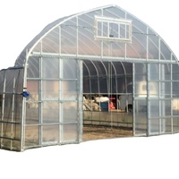 Serre agricole commerciale de grande taille GT Outdoor à simple travée avec film PE transparent et structure en acier galvanisé à chaud pour plantes