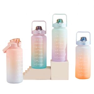 Botella de Agua Deportiva de 64 oz (2 Litros) de Tritán, Libre de BPA, con Logotipo Personalizado, para Gimnasio, Fitness, Venta al Por Mayor - Product Image 1