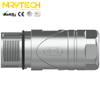 Connecteur M23 Marvtech Métal Mâle Signal Puissance Coque Droite Bouclier Étanche IP67 Automobile M12 Connecteur Femelle IEC FPM/FKM