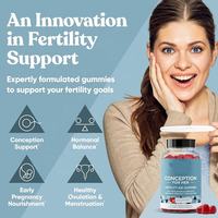 Complément alimentaire en gommes pour la fertilité féminine, inositol, acide folique, nutriments essentiels, équilibre hormonal, vitamines en gommes